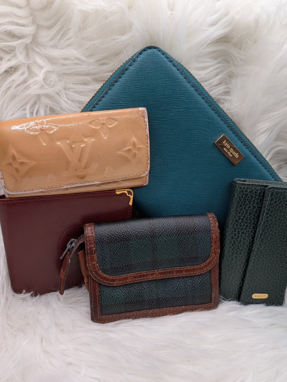 Wallet Bundle Of 5 — Louis Vuitton, Bally, Cartier, Kate Spade, Ralph Lauren